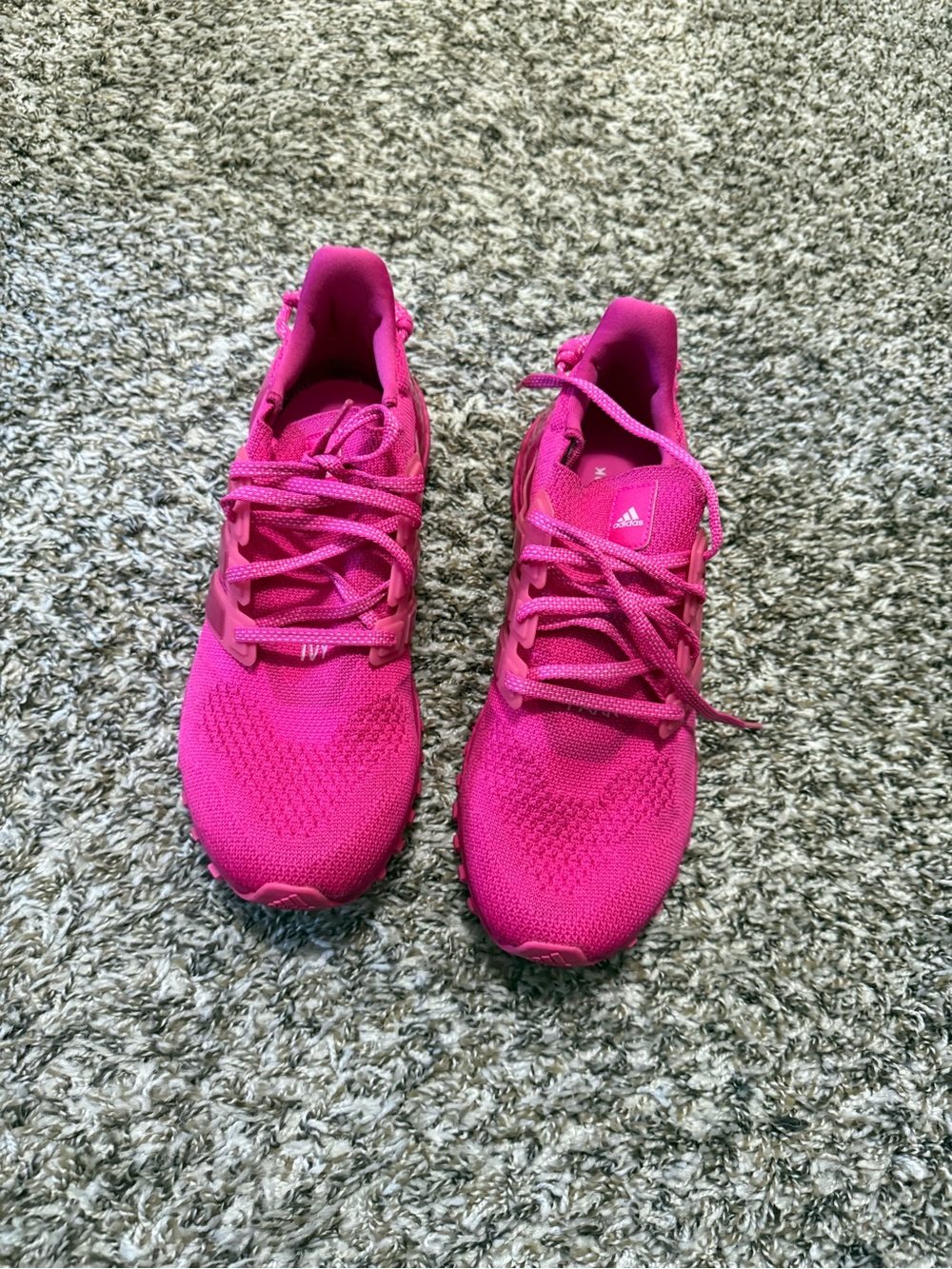 adidas Women's Hot Pink Knit Running Shoes